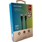 کابل USB-C راوپاور مدل RP-CB1021 طول 2 متر